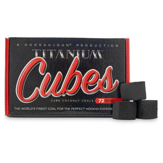 Titanium Cubes Natural Coconut Hookah Coals 72 pieces