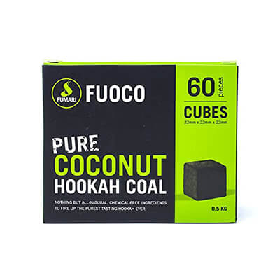 Fumari fuoco Natural Coconut Hookah Coals 60 pieces